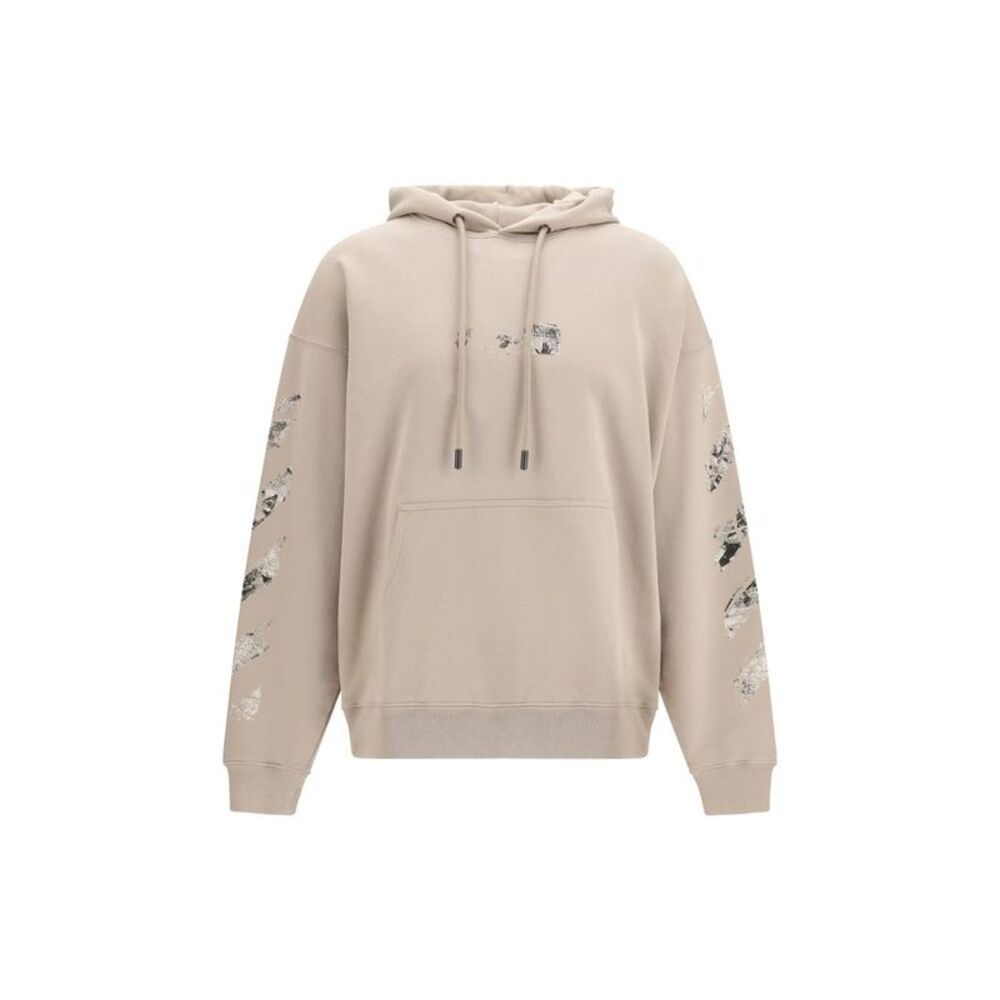 Off-White Beige Cotton Men's Sweatshirt